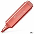 Marcador Faber-castell Textliner 46 Metálico Vermelho (10 Unidades)