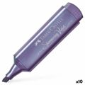 Marcador Fluorescente Faber-castell Textliner 46 Violeta 10 Unidades