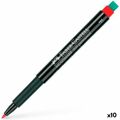 Marcador Permanente Faber-castell Multimark 1513 F Vermelho (10 Unidades)