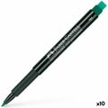 Marcador Permanente Faber-castell Multimark 1513 F Verde (10 Unidades)