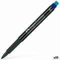 Marcador Permanente Faber-castell Multimark 1523 M Azul (10 Unidades)