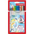 Conjunto de Canetas de Feltro Stabilo Pen 68 Brush 12 Peças Multicolor