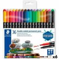 Conjunto de Canetas de Feltro Staedtler Design Journey 36 Peças Ponta Dupla Multicolor (6 Unidades)