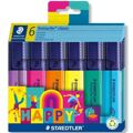 Conjunto de Marcadores Fluorescentes Staedtler Textsurfer Classic Happy Line 10 Unidades