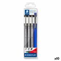 Conjunto de Canetas de Feltro Staedtler Preto (10 Unidades)