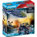 Playset Playmobil City Action Police Parachute With Amphibious Vehicle 70781 (50 Pcs)