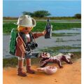 Playset Playmobil Special Plus: Researcher With Alligator 71168 9 Peças