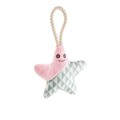 Teether de Cão Hunter Salima Peluche com Corda Estrela do Mar Cor de Rosa Cachorros