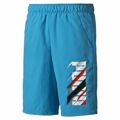 Calções de Desporto Infantis Puma Graphic Woven Azul 7-8 Anos