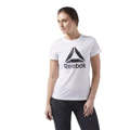 Camisola de Manga Curta Mulher Reebok Wor Cs Graphic Tee Branco S