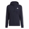 Polar com Capuz Homem Adidas Essentials 3 Stripes Azul Marinho S