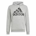 Polar com Capuz Homem Adidas Essentials Fleece Big Logo Cinzento L