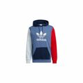 Polar com Capuz Homem Adidas Blocked Trefoil Azul