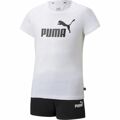 Conjunto Desportivo para Crianças Puma Logo Tee Branco 7-8 Anos
