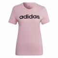 Camisola de Manga Curta Mulher Adidas Loungewear Essentials Slim Logo Cor de Rosa M