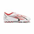 Chuteiras Infantis Puma Ultra Play mg Branco Vermelho 37.5