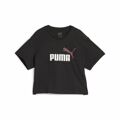 Camisola de Manga Curta Infantil Puma Girls Logo Cropped Preto 15-16 Anos