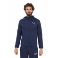 Polar com Capuz e Fecho Homem Puma Evostripe Full-zip Azul Marinho