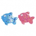 Tapete de Banho Dkd Home Decor Azul Cor de Rosa Pvc (2 Pcs) (13 X 1 X 10.5 cm)