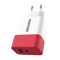 Carregador de Parede Pantone PT-PDAC02R1 Branco Vermelho 15 W