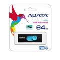 Memória USB Adata UV220 Preto/azul 64 GB