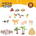 Figuras de Animais Colorbaby 19 Peças Quinta Plástico 13 X 8 X 3 cm (6 Unidades)