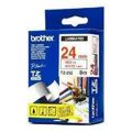 Cinta Laminada para Máquinas Rotuladoras Brother TZE355 Branco/preto 24 mm