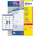 Etiquetas para Impressora Avery L7160 Branco 100 Folhas 63,5 X 38,1 mm (5 Unidades)