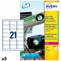 Etiquetas para Impressora Avery Branco 20 Folhas 63,5 X 38,1 mm (5 Unidades)