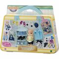 Playset Sylvanian Families Fashion And Big Sister Caramel Dog Suitcase For Children