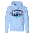 Polar com Capuz Unissexo Stitch Cute Face Azul S