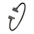 Bracelete Folli Follie F Prata Esterlina (ø 58 mm) Preto