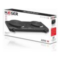 Fogão Eléctrico Haeger HP-02B.013A Preto 2 Fogões 2250W