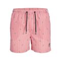 Calção de Banho Homem Pstfiji Jjswim Mini Stripe Ly Jack & Jones 12227350 Cor de Rosa S