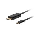 Adaptador USB C para Displayport Lanberg CA-CMDP-10CU-0018-BK Preto 1,8 M