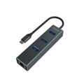 Hub Usb-c 4 Portas Savio AK-57 Ethernet (RJ-45) Cinzento