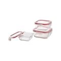 Conjunto de Lancheiras Bergner Q4052 Quadrado Vidro de Borosilicato (3 Pcs)