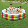 Piscina Insuflável para Crianças Bestway 206 X 206 X 51 cm Arco-íris