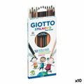 Lápis de Cores Giotto Stilnovo Skin Tones Multicolor (10 Unidades)