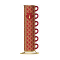 Conjunto de 6 Chávenas de Café Bialetti Deco Glamour Vermelho