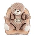 Mochila Infantil Perletti Milly Castanho Urso de Peluche 26 X 21 X 8 cm