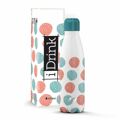 Garrafa Térmica Itotal Dots Branco Aço Inoxidável (500 Ml)