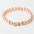 Bracelete Feminino Lancaster JLA-BR-FROG-2-PE Laranja Prata Esterlina 16 mm Rosa