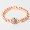 Bracelete Feminino Lancaster JLA-BR-TURTLE-2-PE Laranja Prata Esterlina 16 mm Rosa