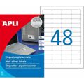 Etiquetas para Impressora Apli Prateado Metalizado 45,7 X 21,2 mm A4