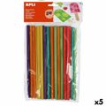 Material para Trabalhos Manuais Apli Paus Madeira Multicolor (5 Unidades)