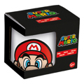 Caneca Super Mario Branco Cerâmica Vermelho (350 Ml)