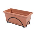 Floreira com Prato Plastiken Terracota Polipropileno (60 X 24 cm)