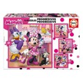 Puzzle Minnie Mouse Happy Helpers Progressivo 12-16-20-25 Peças