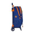 Mochila Escolar com Rodas 905 Valencia Basket Azul Laranja